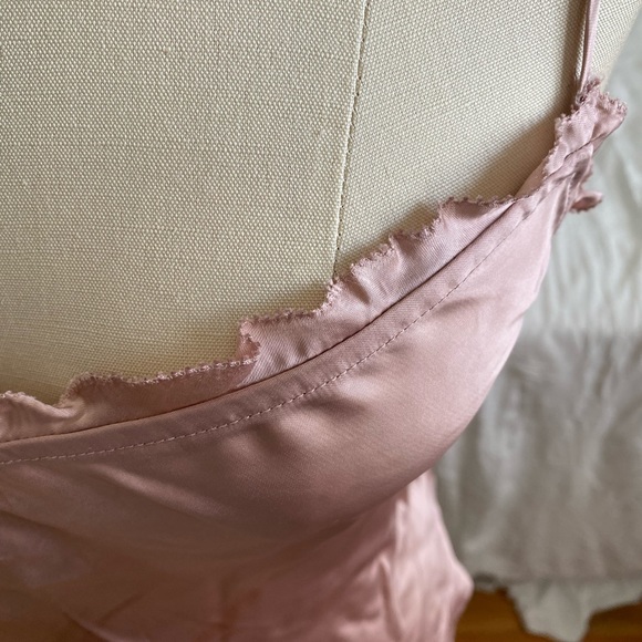 Aritzia ruffle pink camisole satin - Picture 2 of 4